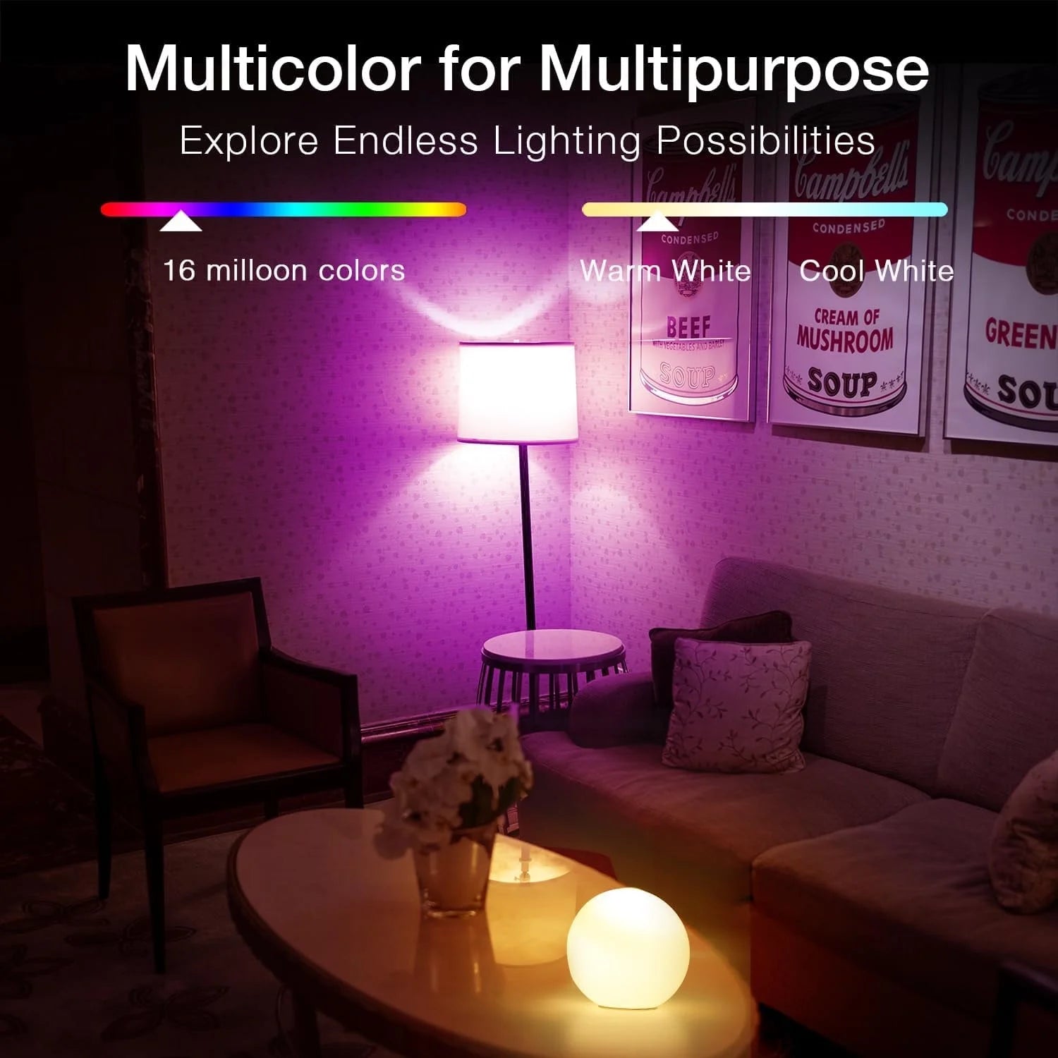 DAYBETTER Smart Light Bulbs WiFi Color Changing LED 9W 60W Equivalent A19 E26 2.4GHz 6 - Pack - PREMA TIME - Prema Time