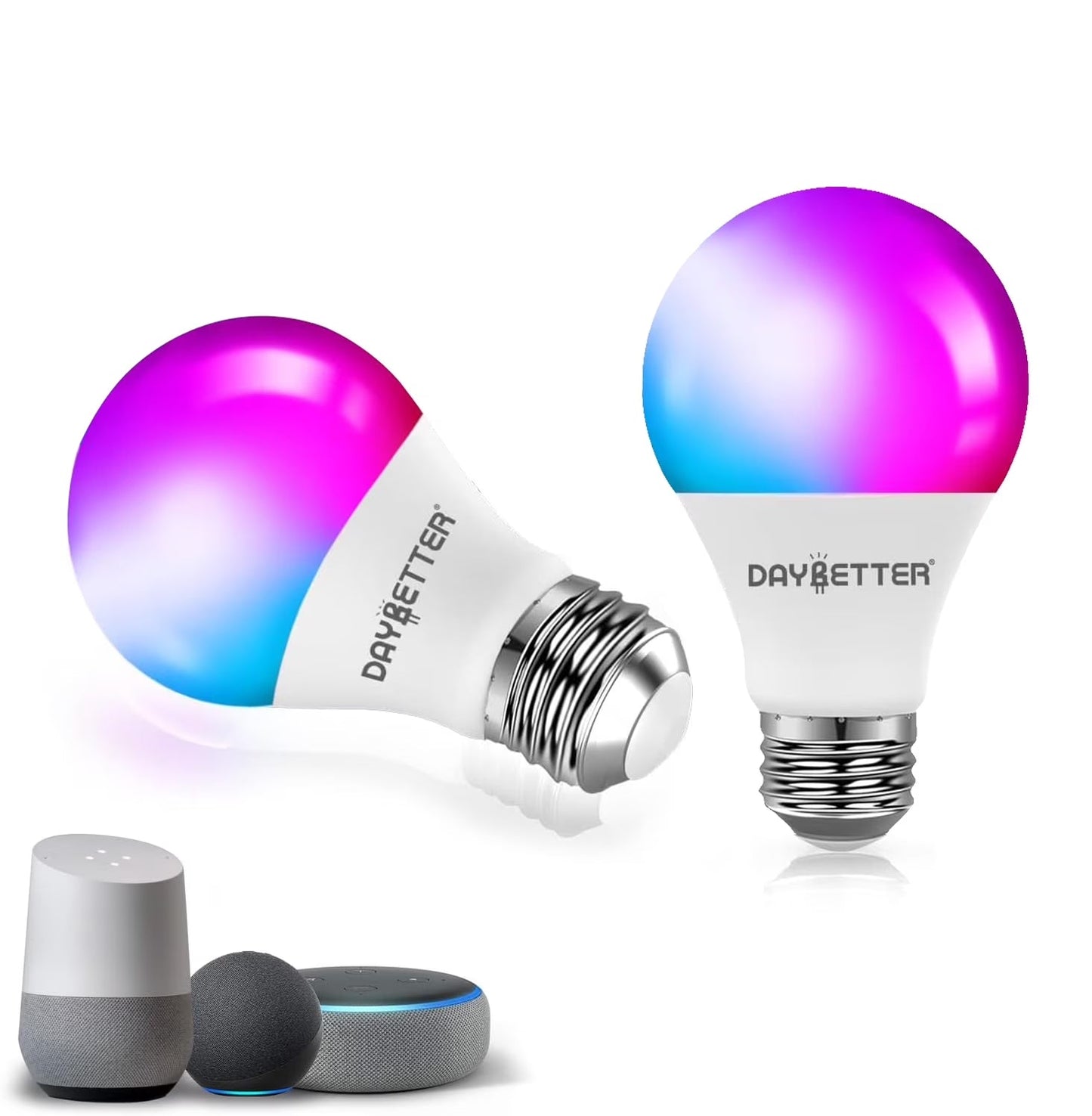 DAYBETTER Smart Light Bulbs WiFi Color Changing LED 9W 60W Equivalent A19 E26 2.4GHz 6 - Pack - PREMA TIME - Prema Time