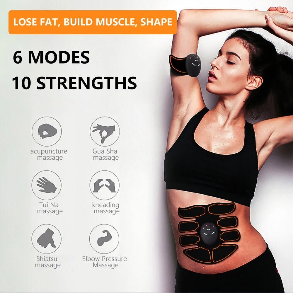 DFITO Abs Stimulator Rechargeable Electric Muscle Toner 6 Modes Workout - PREMA TIME - Prema Time