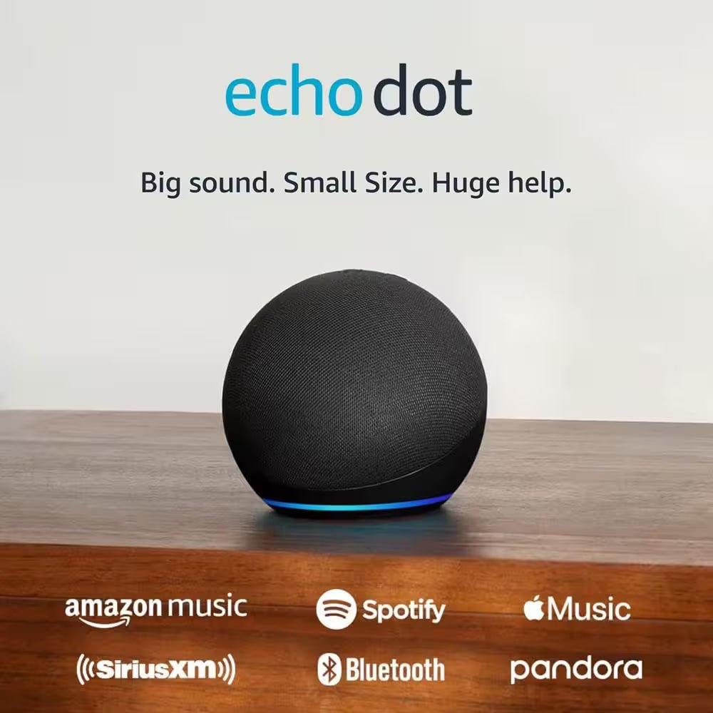 Echo Dot 5th Gen Smart Speaker Voice Control Alexa Charcoal - PREMA TIME - Prema Time