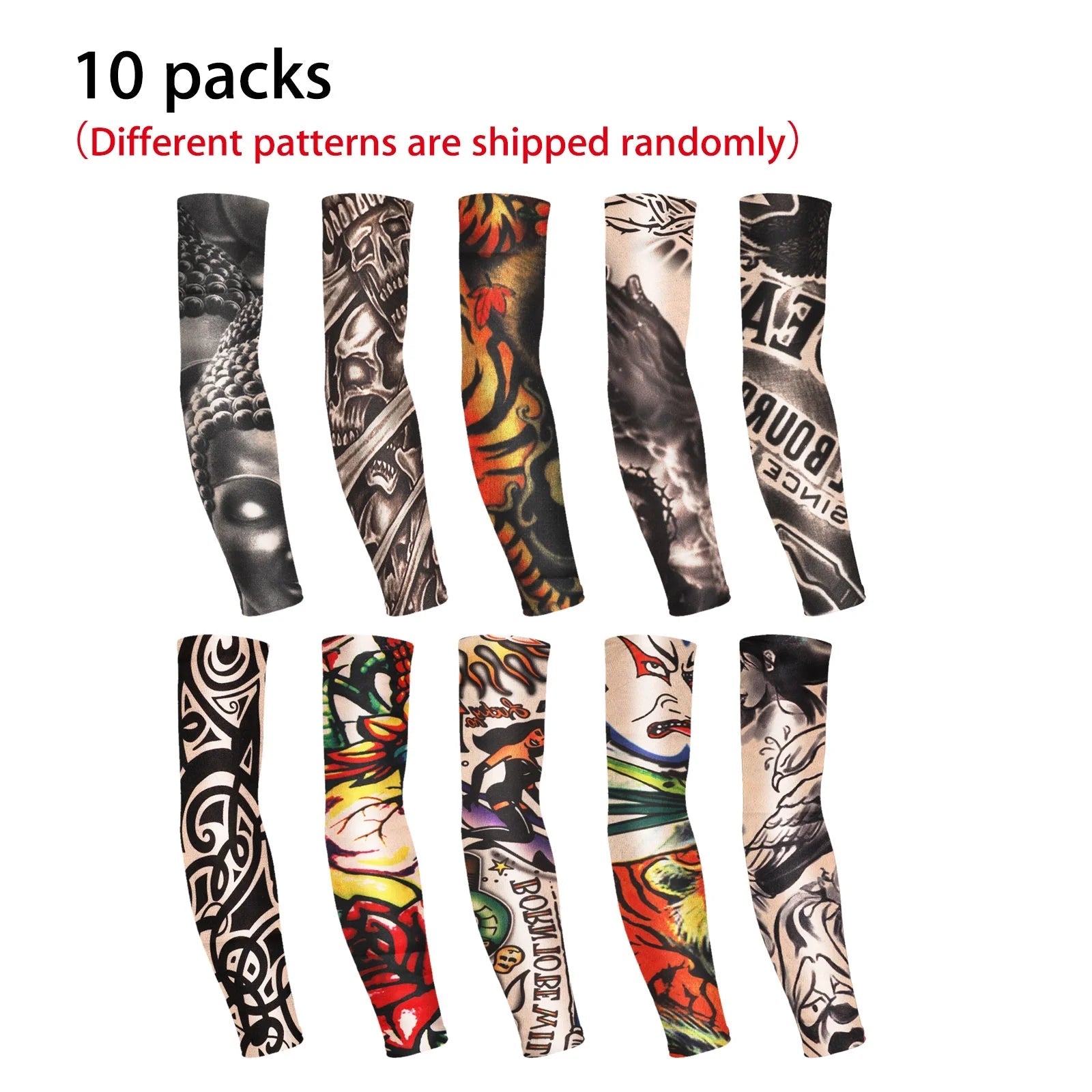 UV Protection Cooling Arm Sleeves 10Pcs - UPF 50 Compression Men Women Sports | PREMA TIME - Prema Time
