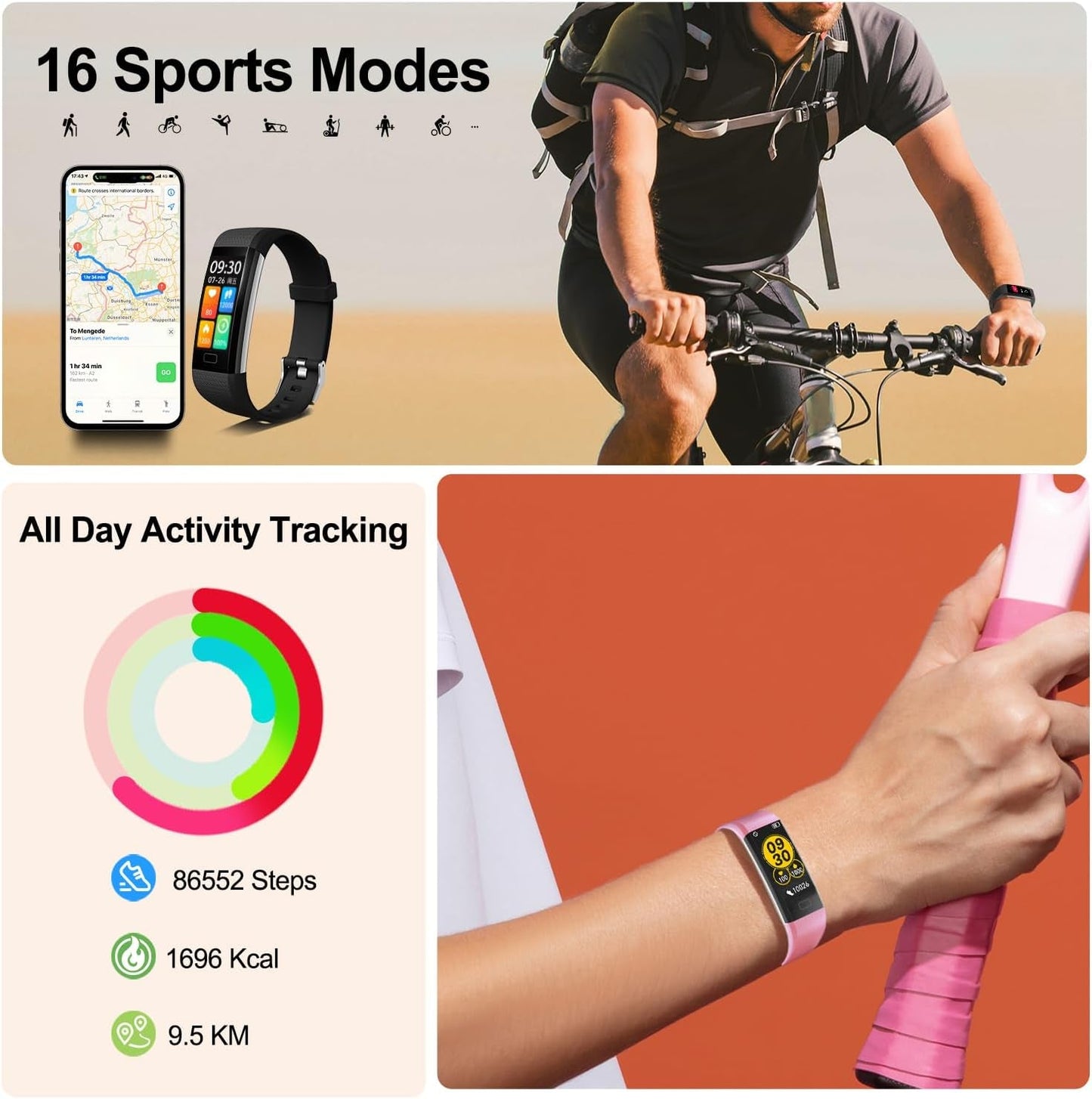 EnGerWall Fitness Tracker Smartwatch - PREMA TIME - Prema Time