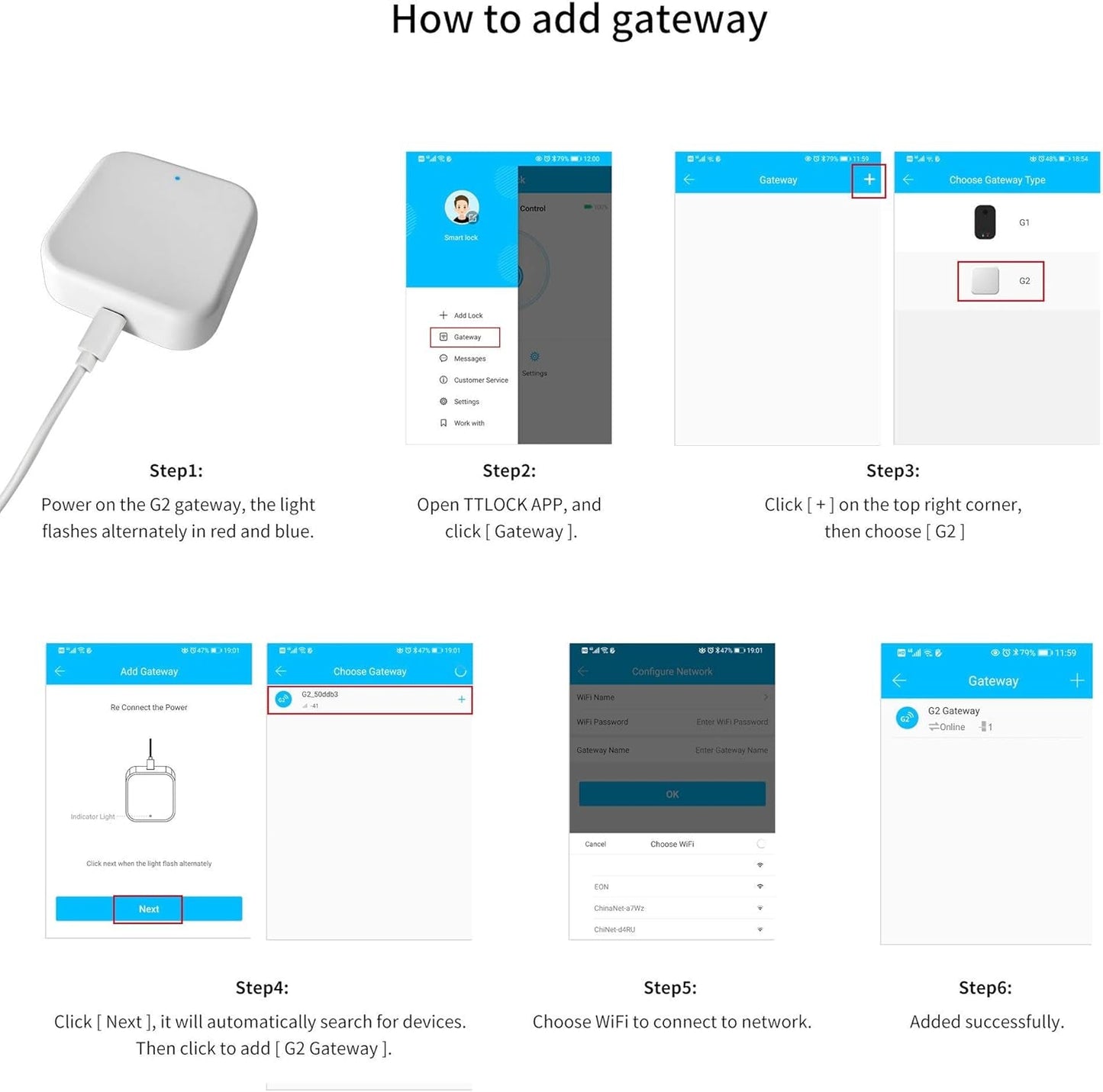 G2 WiFi Gateway Smart Lock Voice Control Bridge TTLock Remote Access - PREMA TIME - Prema Time