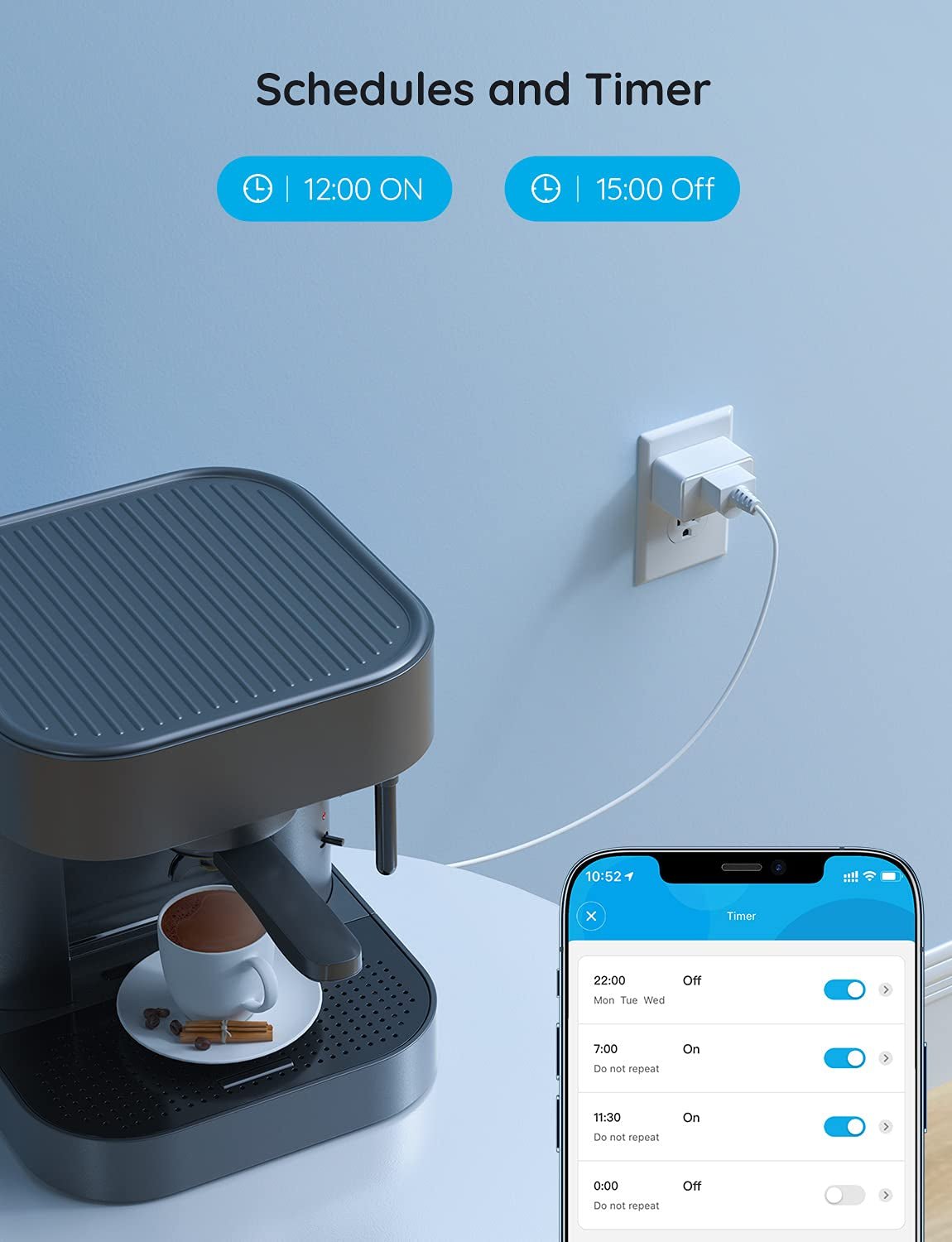 Govee 4-Pack Smart Plug - WiFi Bluetooth Outlets, Alexa/Google Compatible - Prema Time