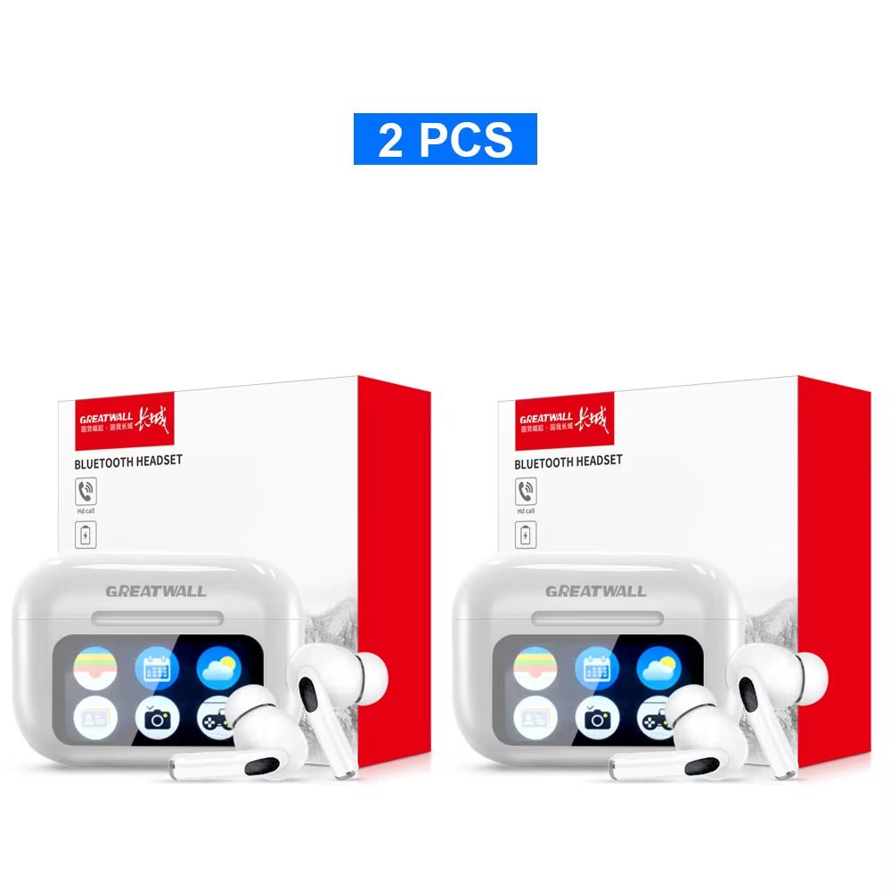 GREATWALL TWS Wireless Bluetooth Earbuds LCD Touch Screen HIFI Stereo HD Call - PREMA TIME - Prema Time