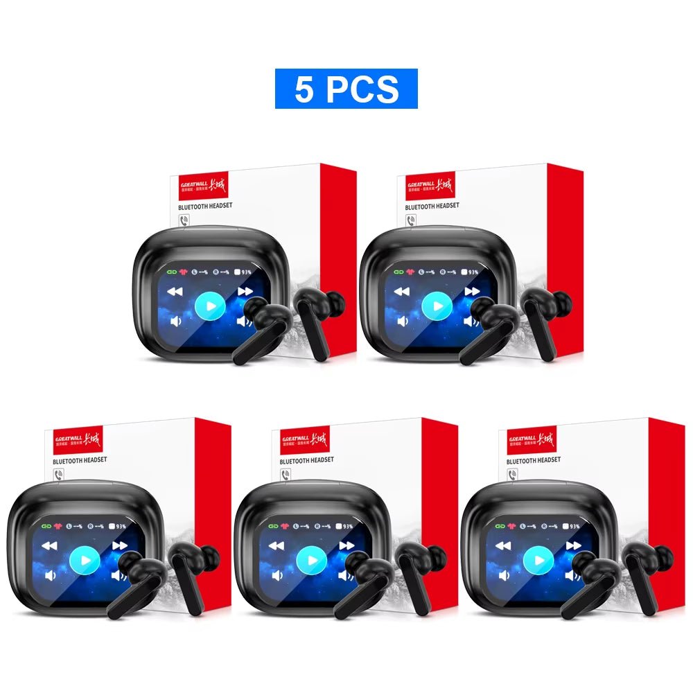 GREATWALL TWS Wireless Bluetooth Earbuds LCD Touch Screen HIFI Stereo HD Call - PREMA TIME - Prema Time