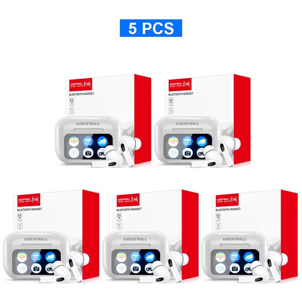 GREATWALL TWS Wireless Bluetooth Earbuds LCD Touch Screen HIFI Stereo HD Call - PREMA TIME - Prema Time