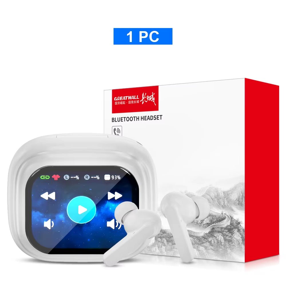 GREATWALL TWS Wireless Bluetooth Earbuds LCD Touch Screen HIFI Stereo HD Call - PREMA TIME - Prema Time