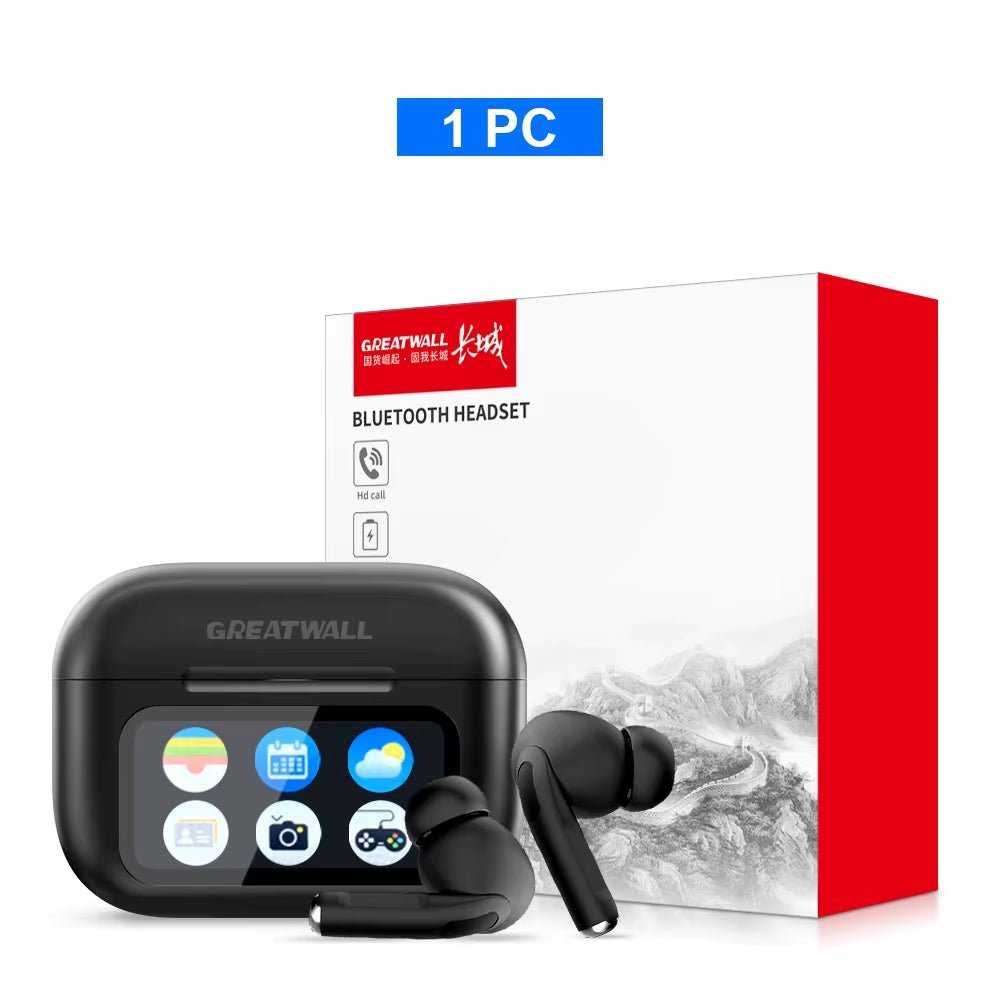 GREATWALL TWS Wireless Bluetooth Earbuds LCD Touch Screen HIFI Stereo HD Call - PREMA TIME - Prema Time