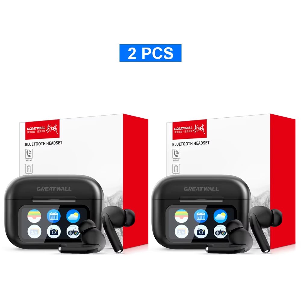 GREATWALL TWS Wireless Bluetooth Earbuds LCD Touch Screen HIFI Stereo HD Call - PREMA TIME - Prema Time