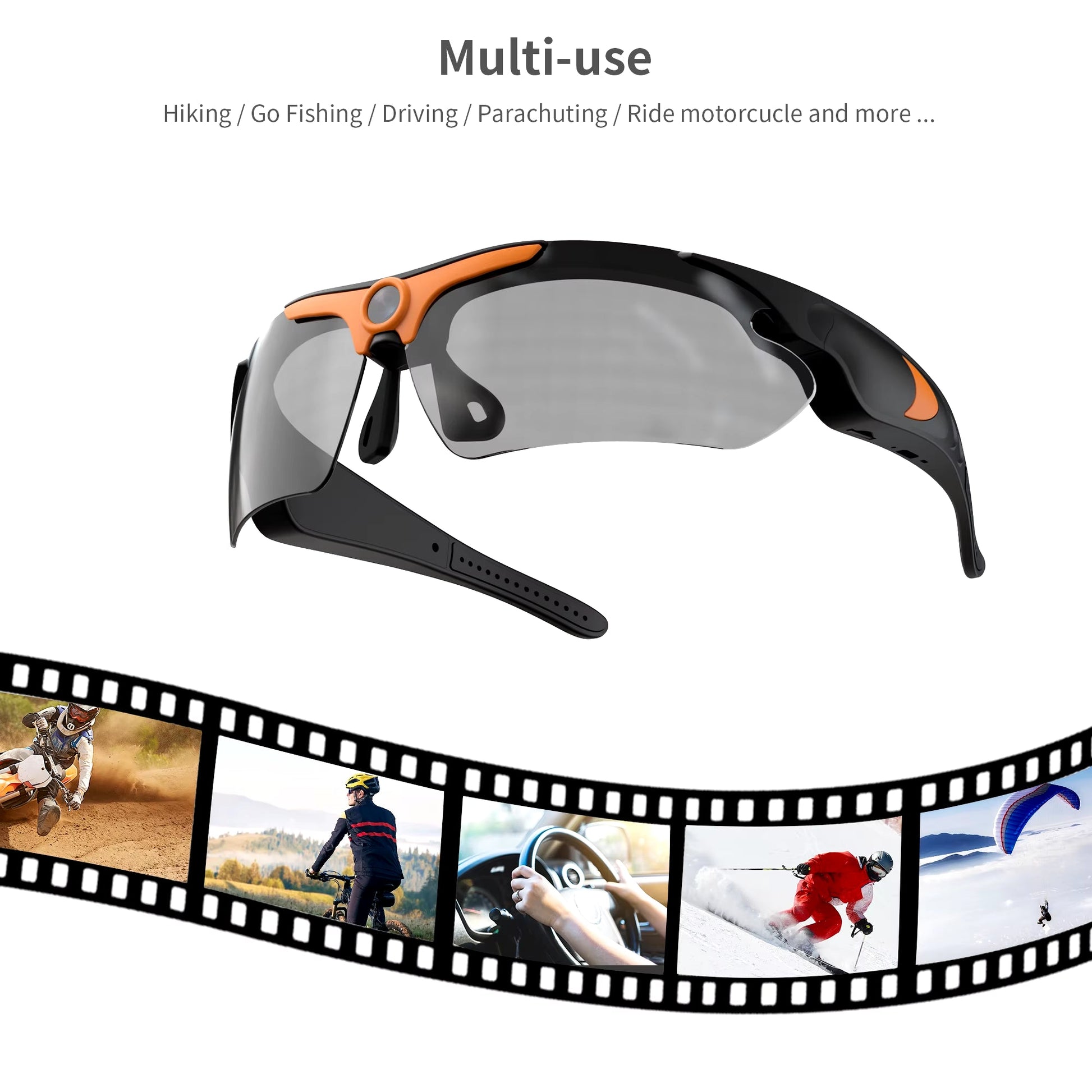 HD 1080P Glasses Camera - Polarized Sunglasses with Hidden Video Recording Sports Security - PREMA TIME - Prema Time