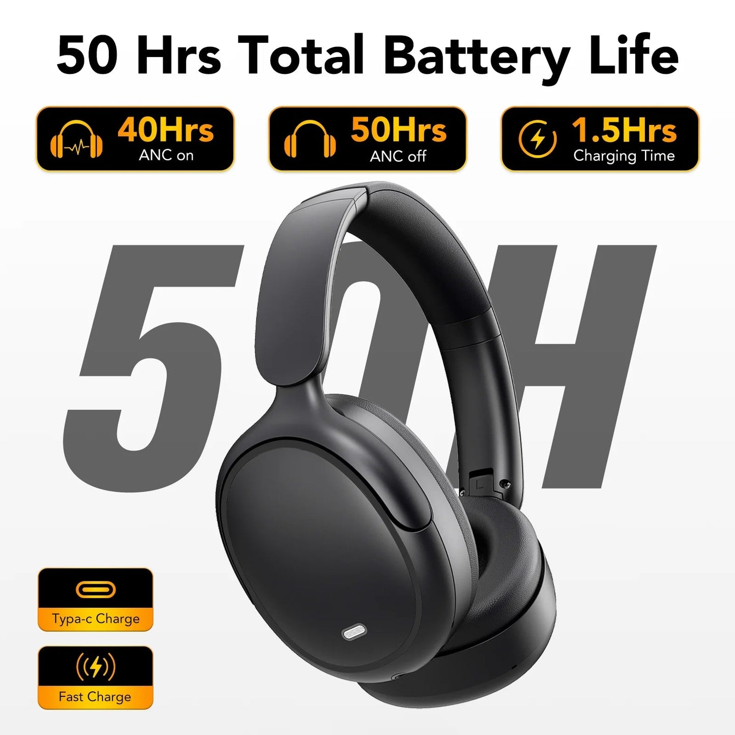 Hybrid Active Noise Cancelling Bluetooth Headphones 5.4 40H Battery Over - Ear - PREMA TIME - Prema Time