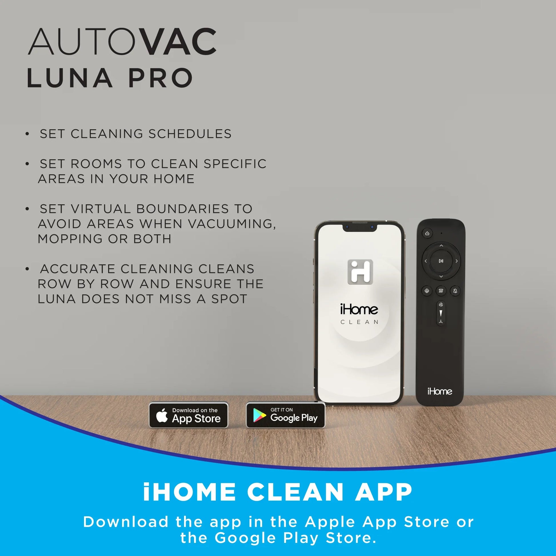 iHome AutoVac Luna Pro 3-in-1 Robot Vacuum w/ Smart Mapping & LIDAR - Prema Time