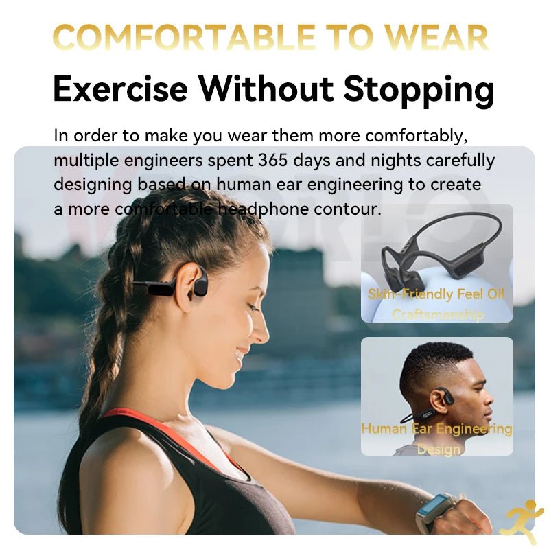 Bone Conduction Bluetooth 5.4 Headphones IPX8 Waterproof MP3 32GB - PREMA TIME - Prema Time