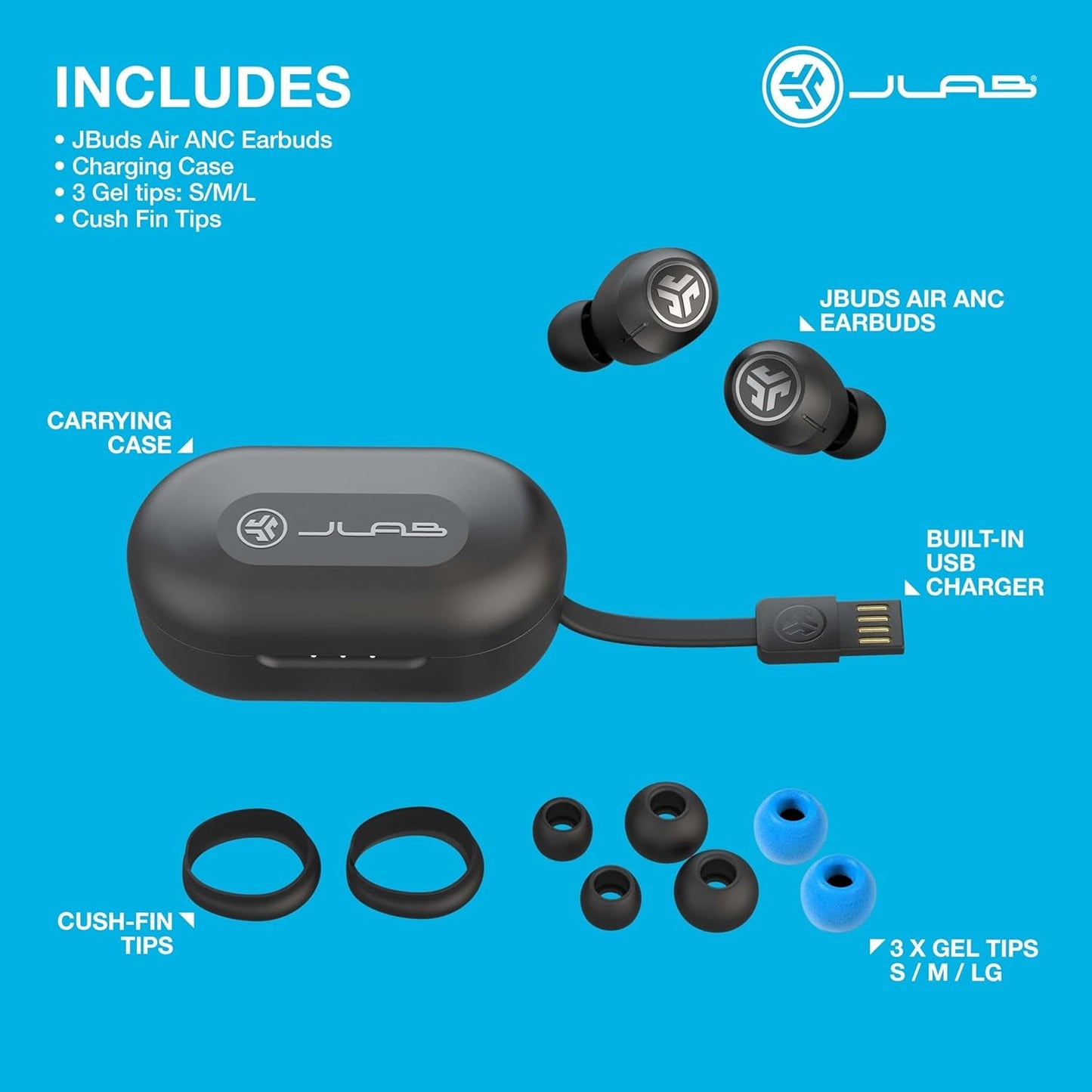 JLab ANC Wireless Earbuds - PREMA TIME - Prema Time
