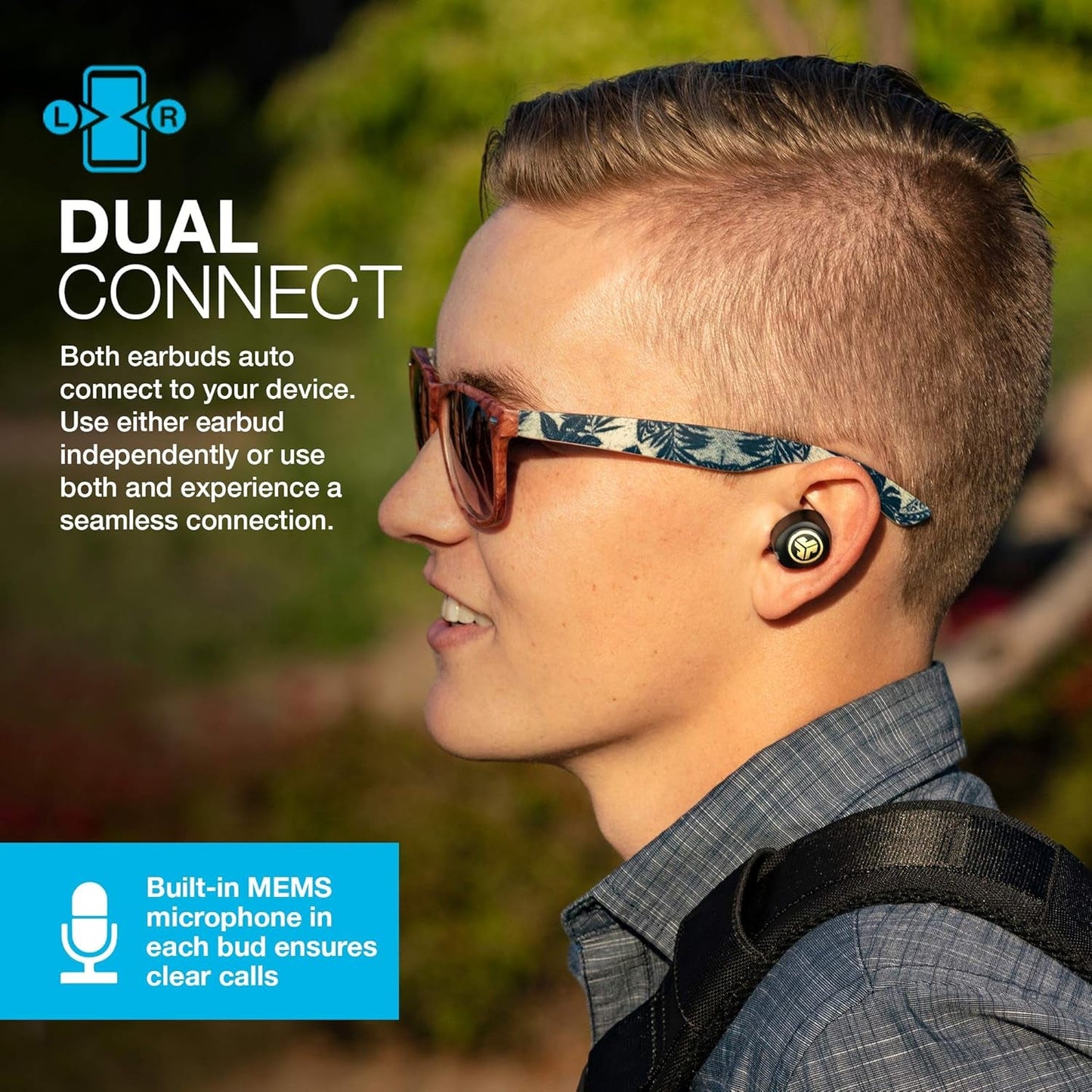 JLab JBuds Air Icon True Wireless Bluetooth Earbuds IP55 Sweat Resistant - PREMA TIME - Prema Time