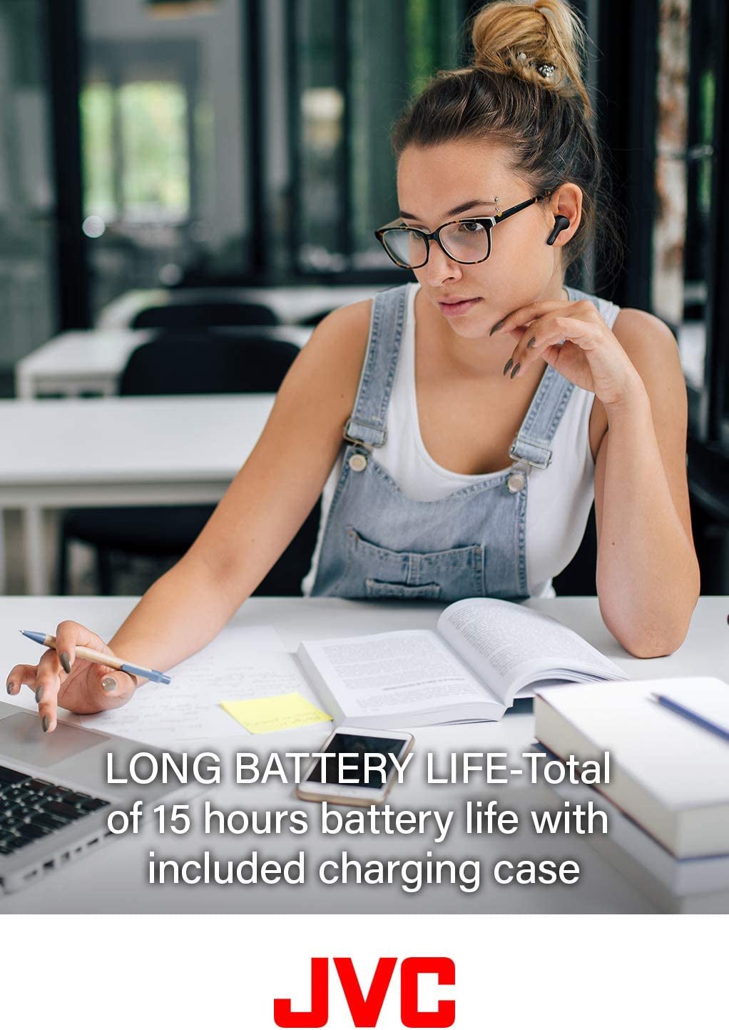 JVC Gumy Wireless Earbuds Bluetooth 5.0 IPX4 Waterproof 15Hr Battery Blue - PREMA TIME - Prema Time