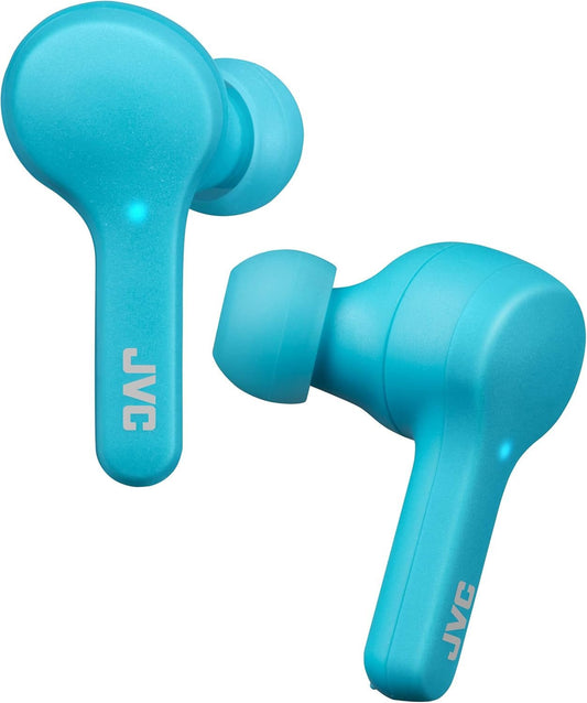 JVC Gumy Wireless Earbuds Bluetooth 5.0 IPX4 Waterproof 15Hr Battery Blue - PREMA TIME - Prema Time