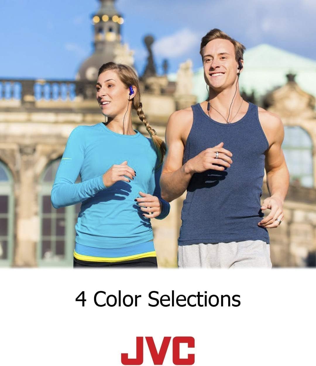 JVC Sports Clip Headphones - Red Wired Earbuds for Running & Gym - Prema Time