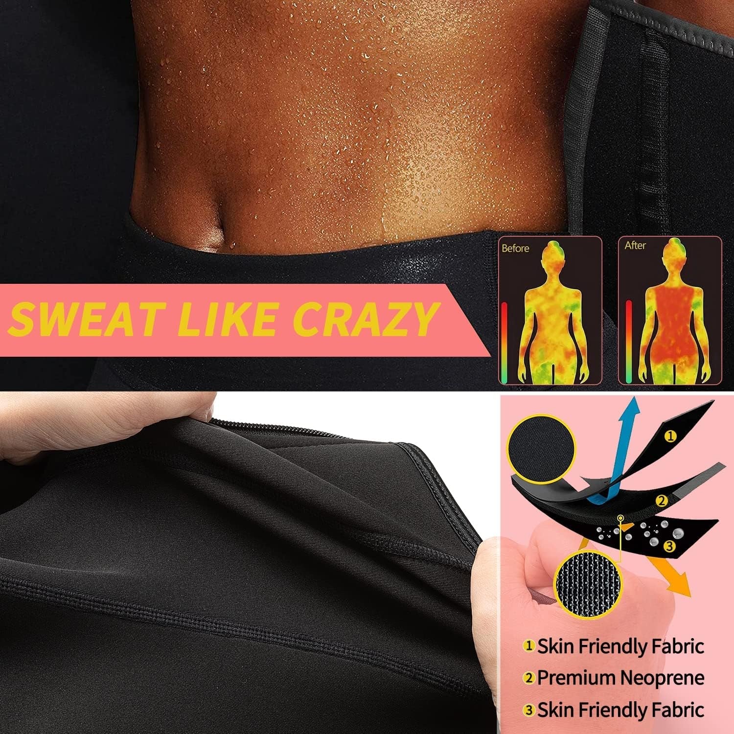 Neoprene Sauna Waist Trainer Corset Sweat Belt Women Compression Workout | PREMA TIME - Prema Time