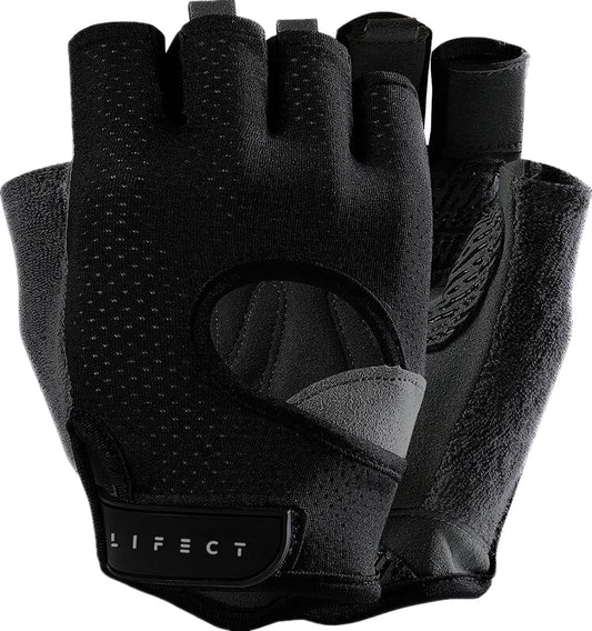LIFECT Freedom Workout Gloves Fingerless Weight Lifting Knuckle Protection Curved Open Back - PREMA TIME - Prema Time