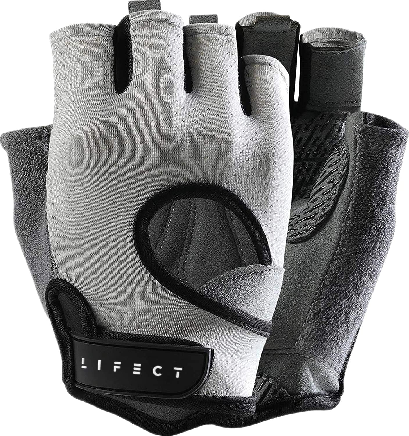 LIFECT Freedom Workout Gloves Fingerless Weight Lifting Knuckle Protection Curved Open Back - PREMA TIME - Prema Time