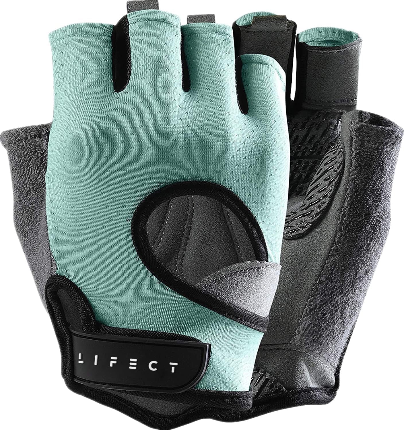 LIFECT Freedom Workout Gloves Fingerless Weight Lifting Knuckle Protection Curved Open Back - PREMA TIME - Prema Time