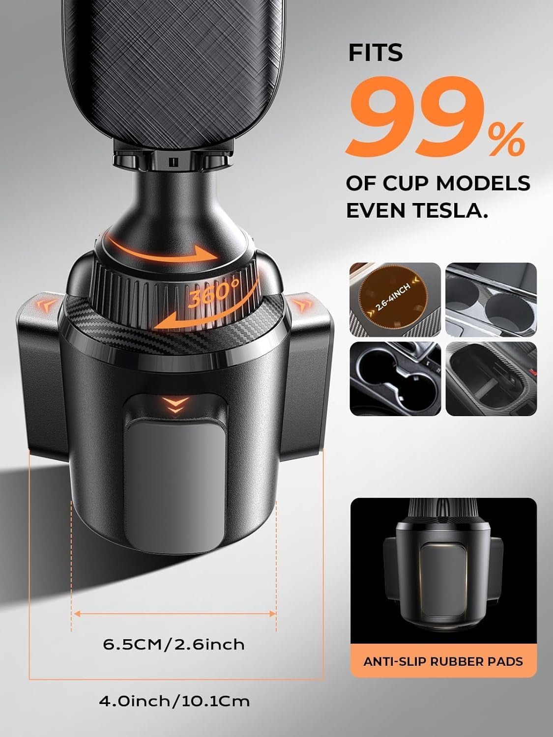 LISEN 360° Adjustable Phone Holder- No Shaking Car Mount - Prema Time