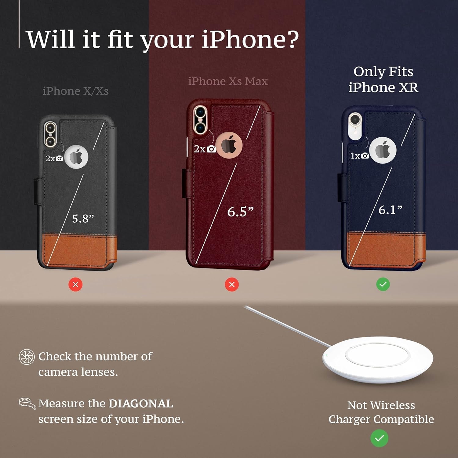 LUPA iPhone XR Wallet Case - Slim Leather Black - Prema Time