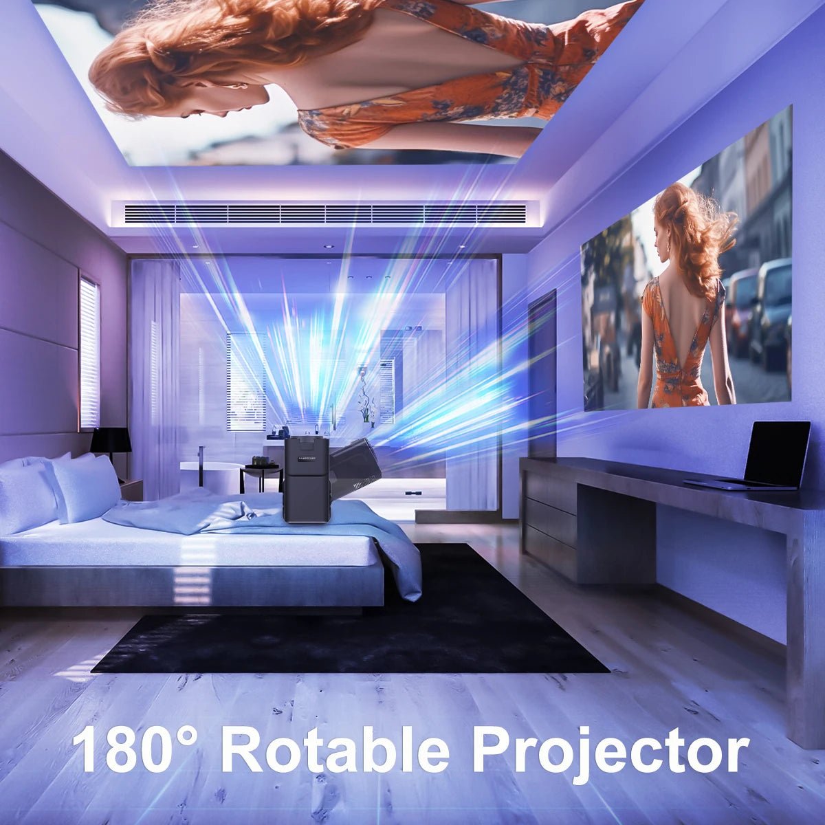 4K Android 11 Projector - Native 1080P HY320 Dual WiFi6 BT5.0 Portable Home Theater - Prema Time