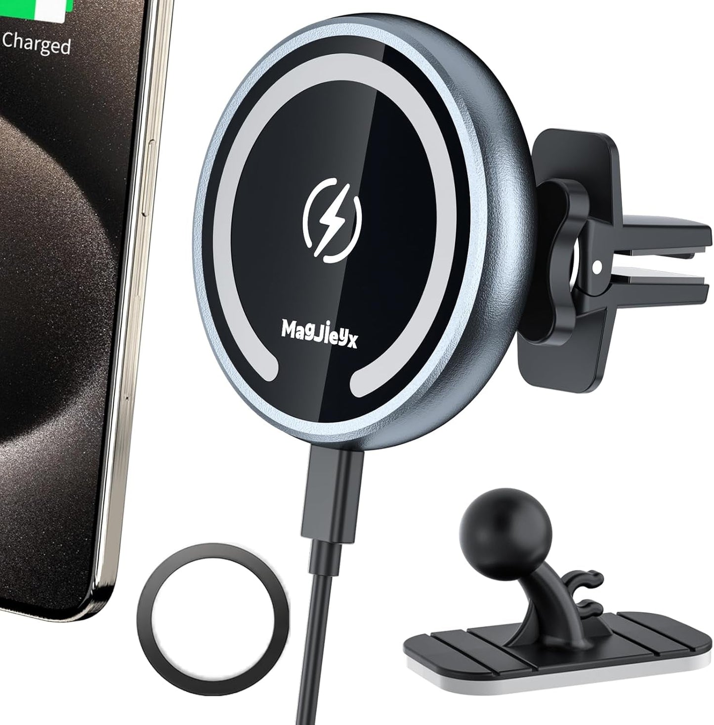 MagSafe Car Mount Wireless Charger - Fast Charge iPhone - PREMA TIME - Prema Time