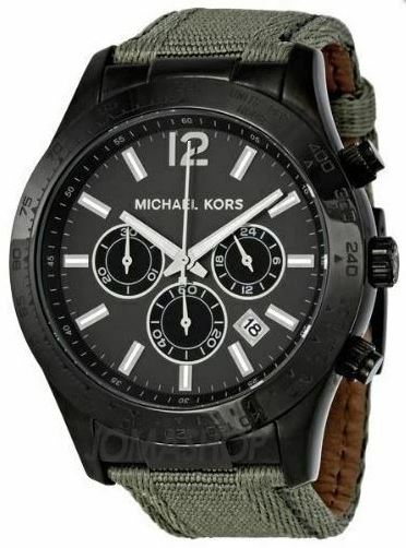 Michael Kors MK8188 Chronograph Watch Layton Nylon Grey Band - Designer Timepiece - PREMA TIME - Prema Time