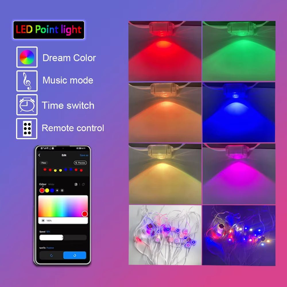 Permanent Outdoor RGB LED Light String 111FT Smart APP Control Christmas Decor | PREMA TIME - Prema Time