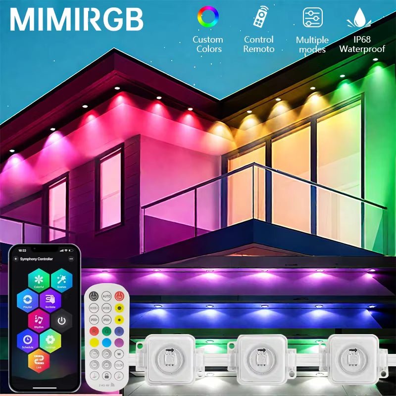 Permanent Outdoor RGB LED Light String 111FT Smart APP Control Christmas Decor | PREMA TIME - Prema Time