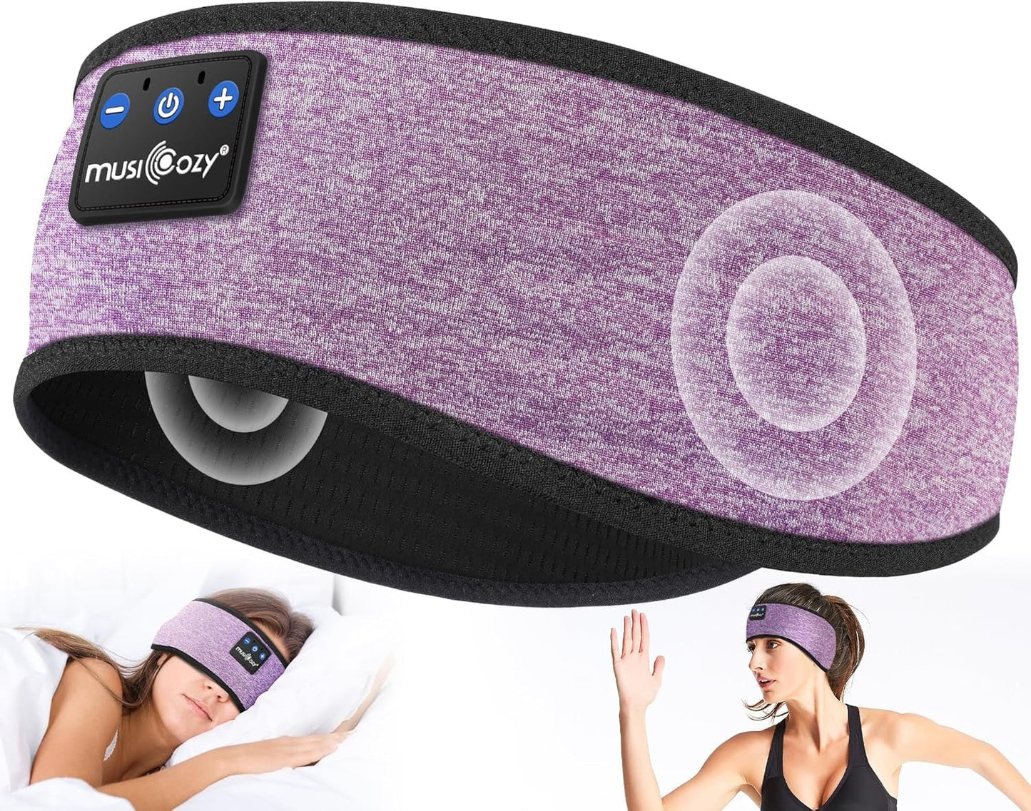 Sleep Headphones Bluetooth 5.4 Headband - Wireless Music Earbuds Eye Mask | PREMA TIME - Prema Time