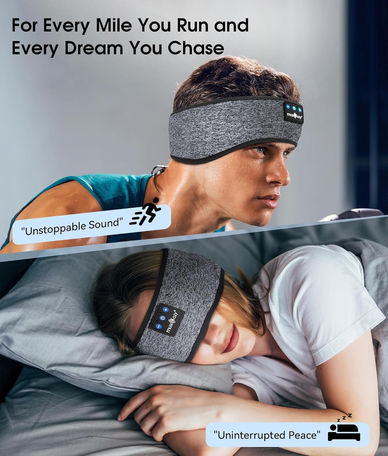 Sleep Headphones Bluetooth 5.4 Headband - Wireless Music Earbuds Eye Mask | PREMA TIME - Prema Time