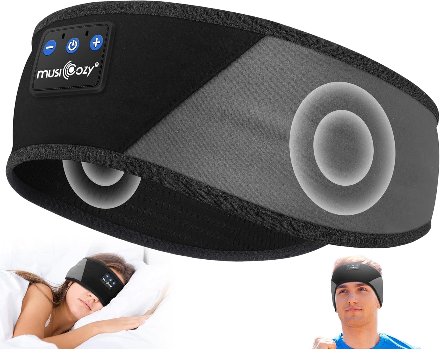 Sleep Headphones Bluetooth 5.4 Headband - Wireless Music Earbuds Eye Mask | PREMA TIME - Prema Time