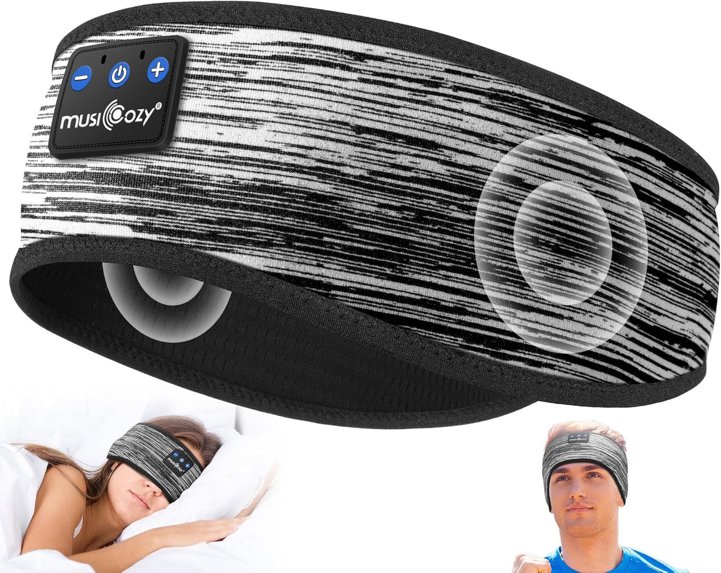 Sleep Headphones Bluetooth 5.4 Headband - Wireless Music Earbuds Eye Mask | PREMA TIME - Prema Time