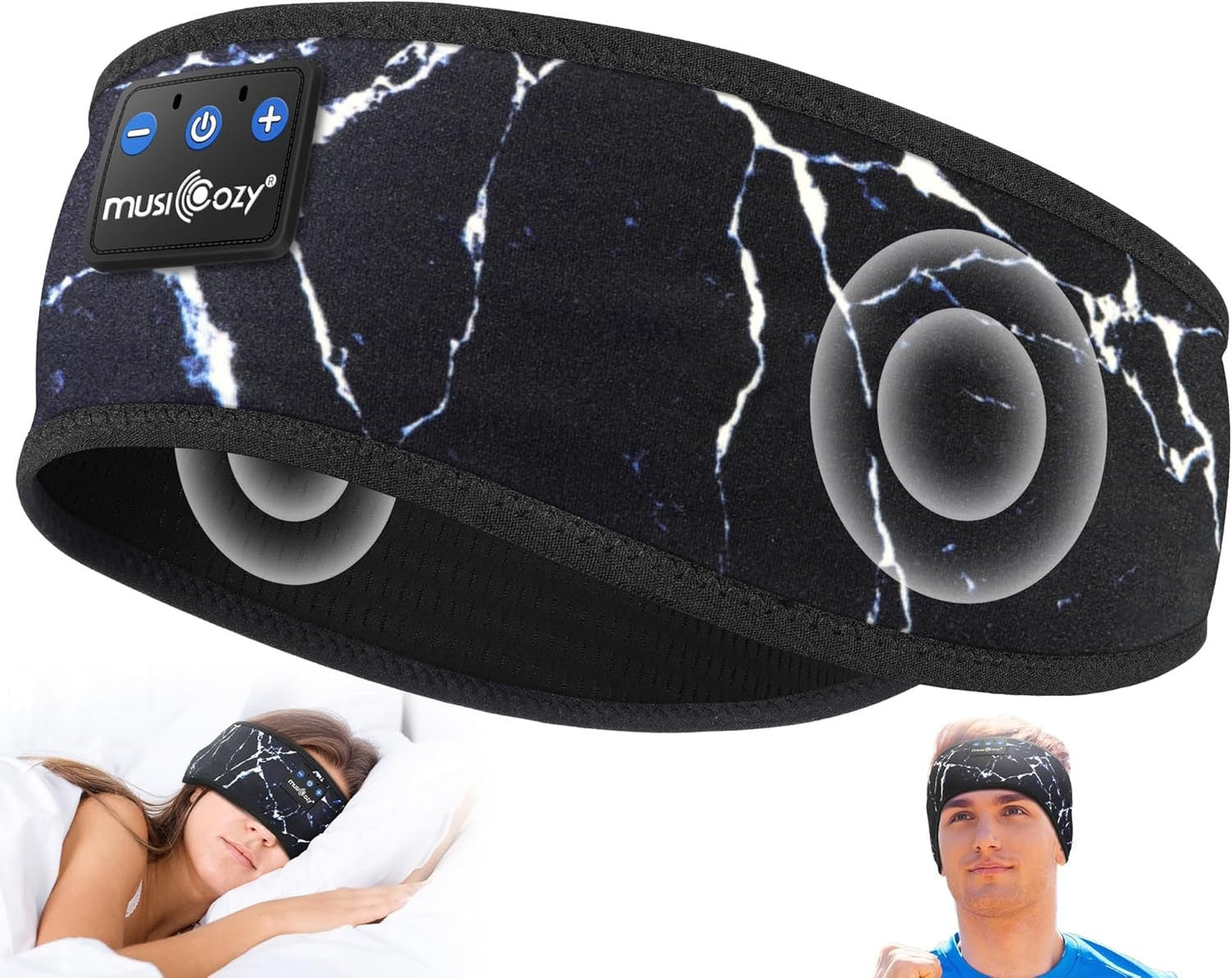 Sleep Headphones Bluetooth 5.4 Headband - Wireless Music Earbuds Eye Mask | PREMA TIME - Prema Time