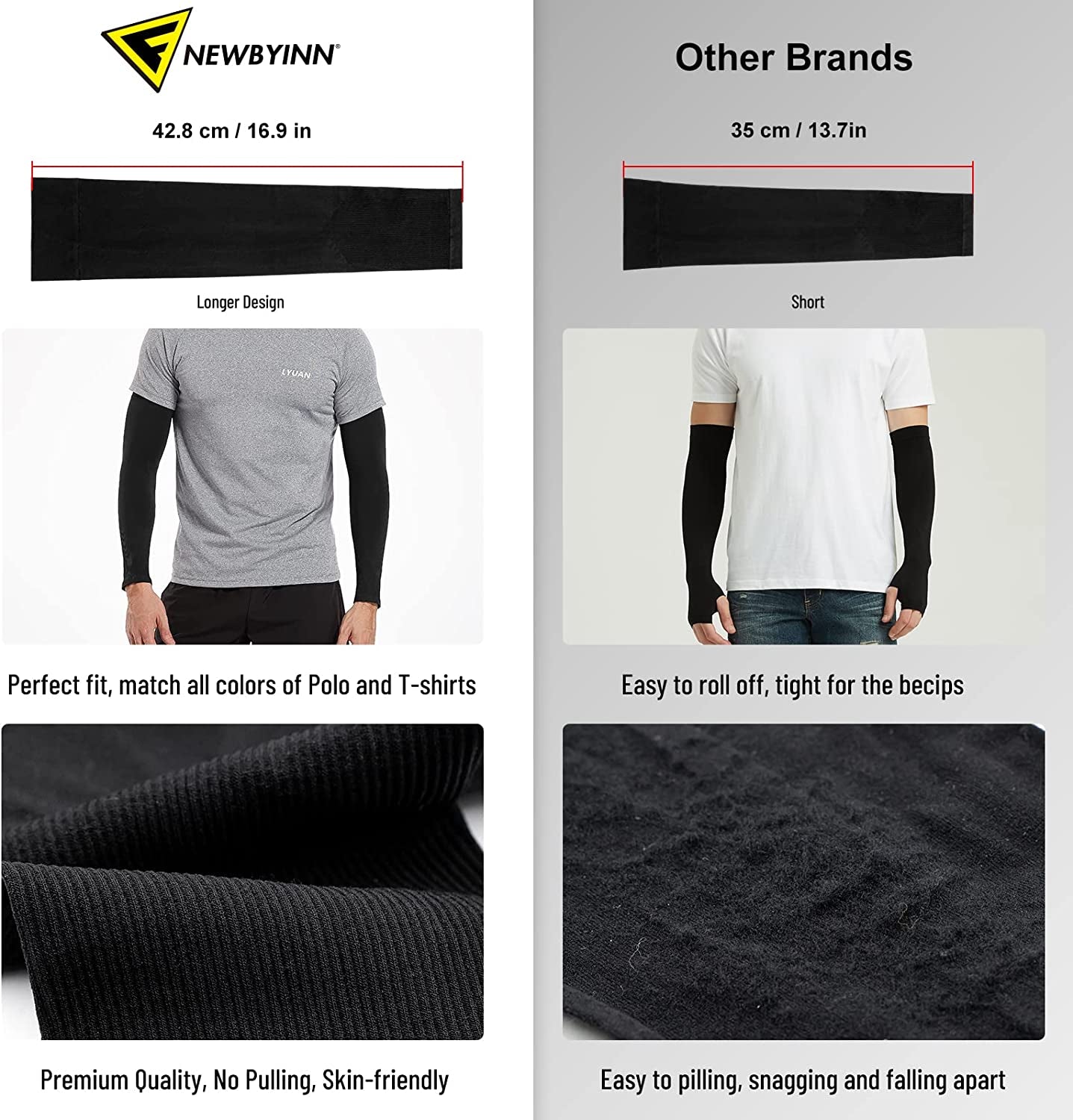 UV Sun Protection Arm Sleeves Men Women Youth - Cooling Sleeve Cover | PREMA TIME - Prema Time