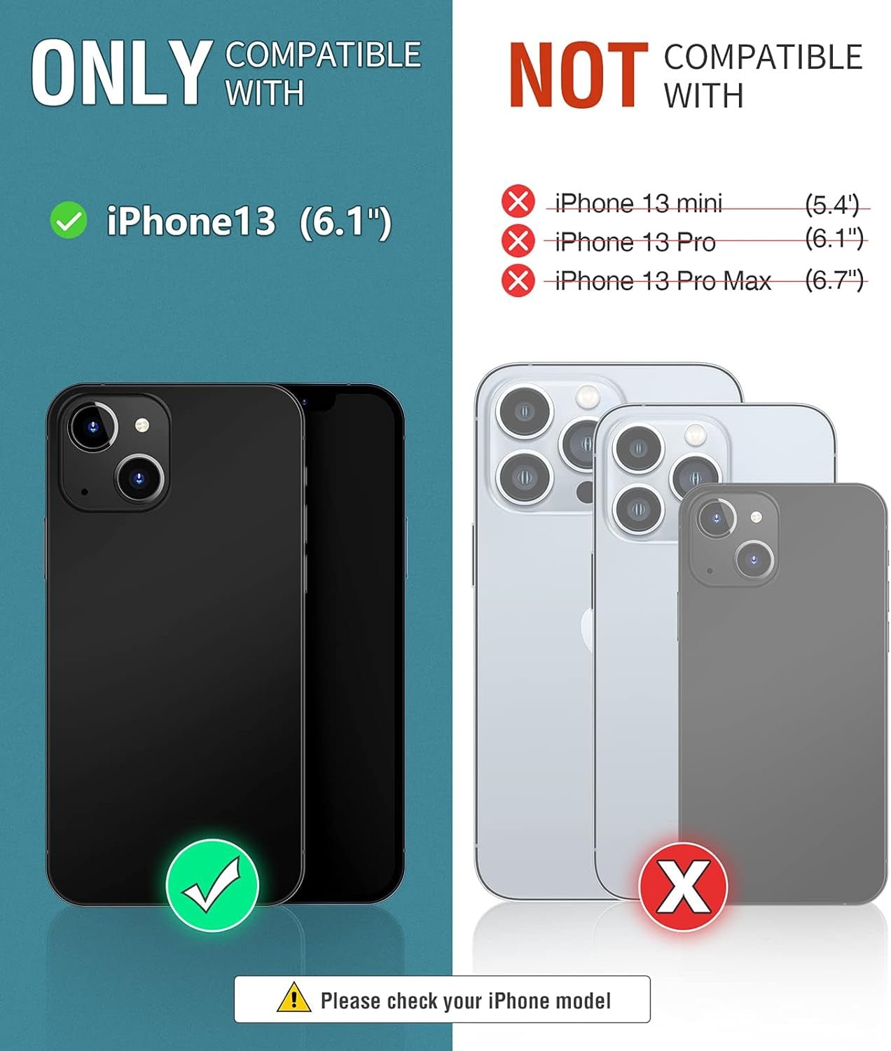 OCASE iPhone 13 Blue Wallet Case RFID Blocking Folio Kickstand - Prema Time