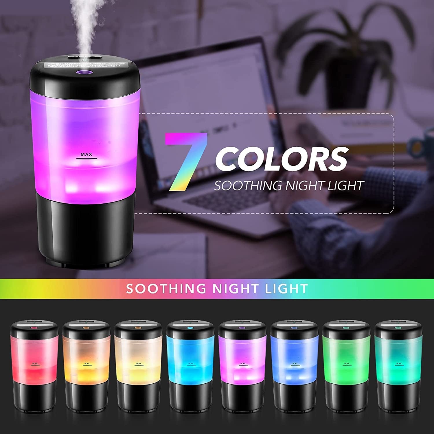 7 Color Car Diffuser & Desk Humidifier - PREMA TIME - Prema Time