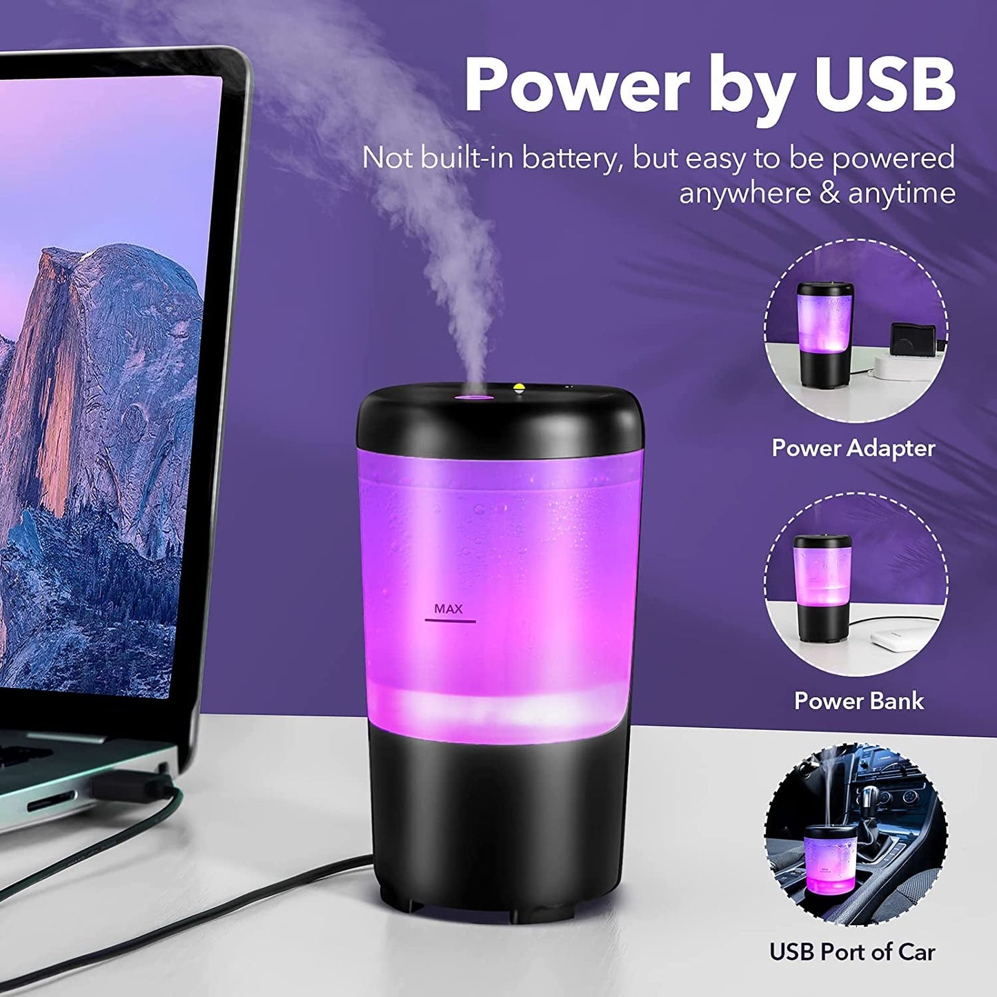 7 Color Car Diffuser & Desk Humidifier - PREMA TIME - Prema Time