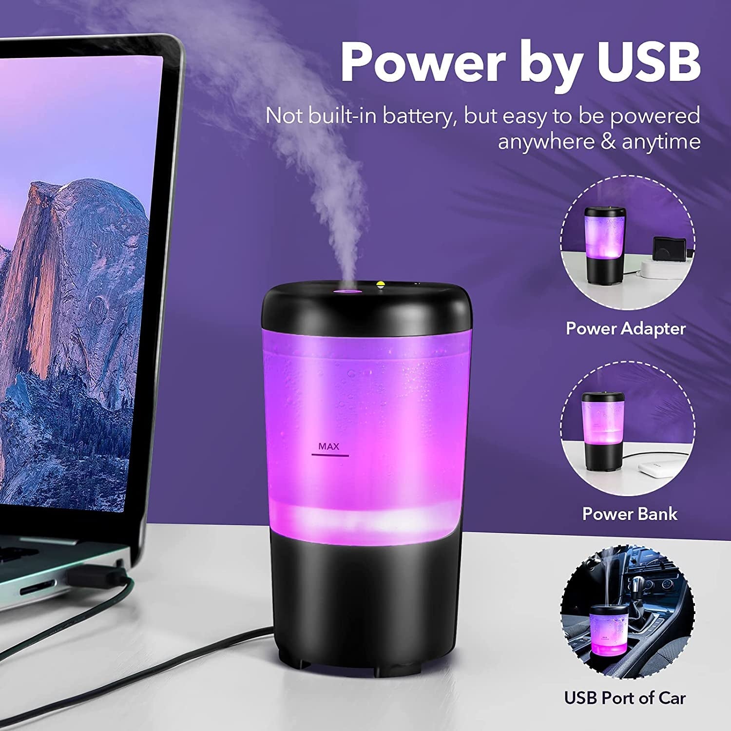 7 Color Car Diffuser & Desk Humidifier - PREMA TIME - Prema Time