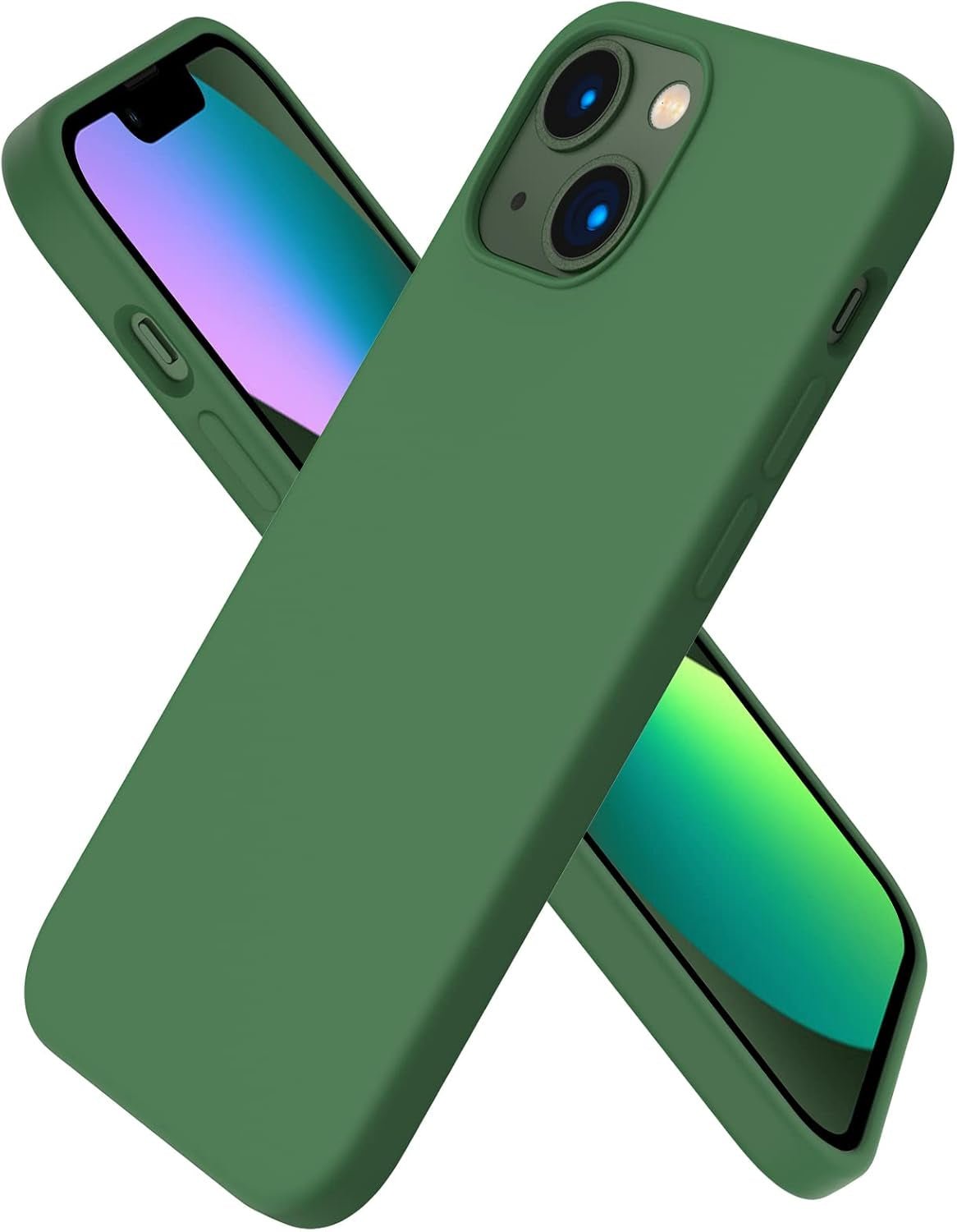 ORNARTO iPhone 13 Mini Slim Liquid Silicone Case - Midnight Blue - Prema Time