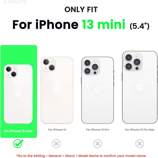 ORNARTO iPhone 13 Mini Slim Liquid Silicone Case - Midnight Blue - Prema Time