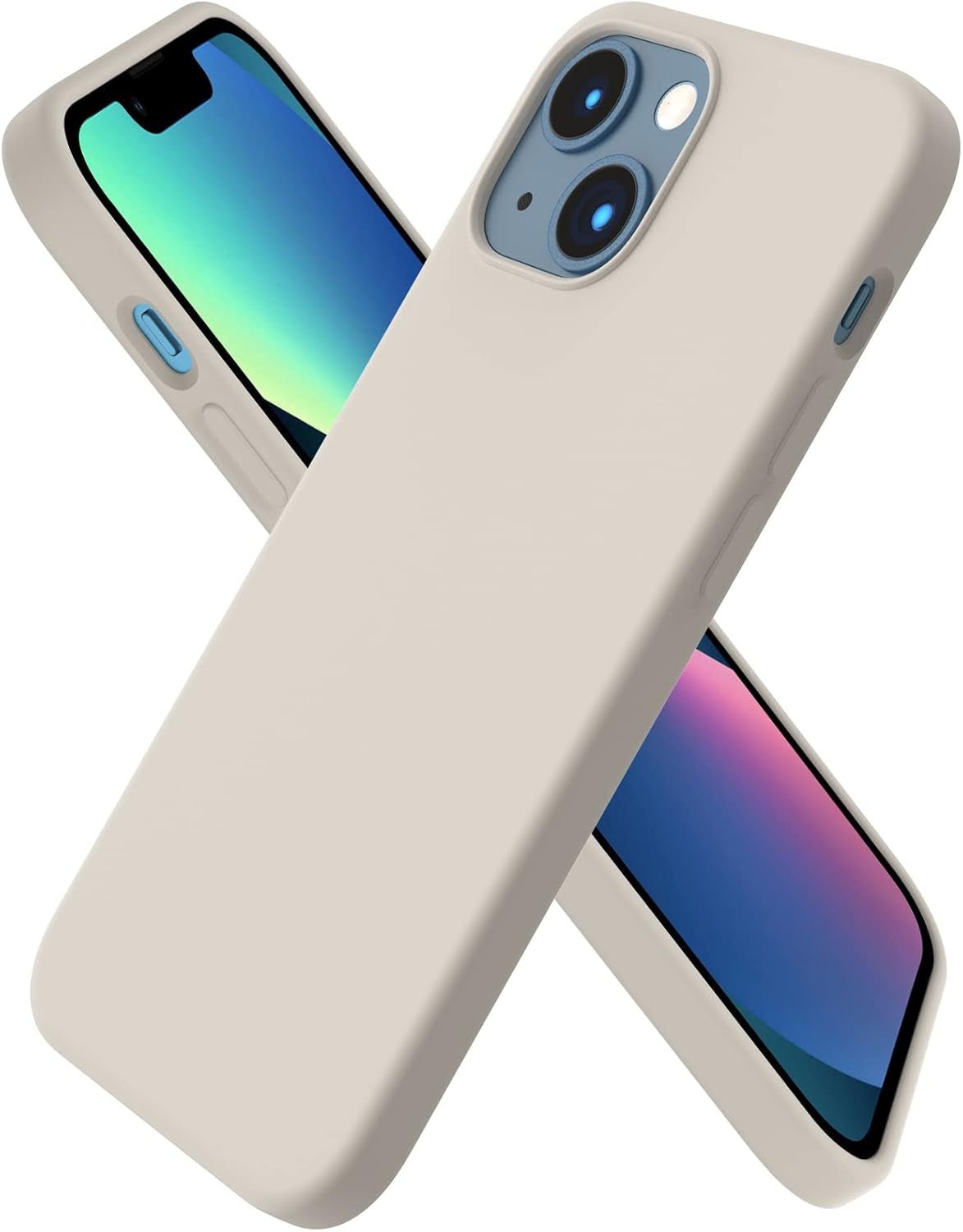 ORNARTO iPhone 13 Mini Slim Liquid Silicone Case - Midnight Blue - Prema Time