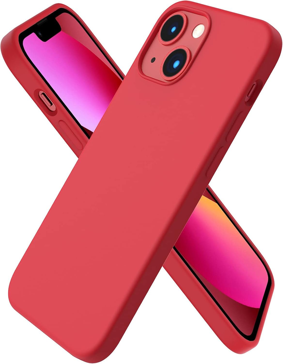 ORNARTO iPhone 13 Mini Slim Liquid Silicone Case - Midnight Blue - Prema Time