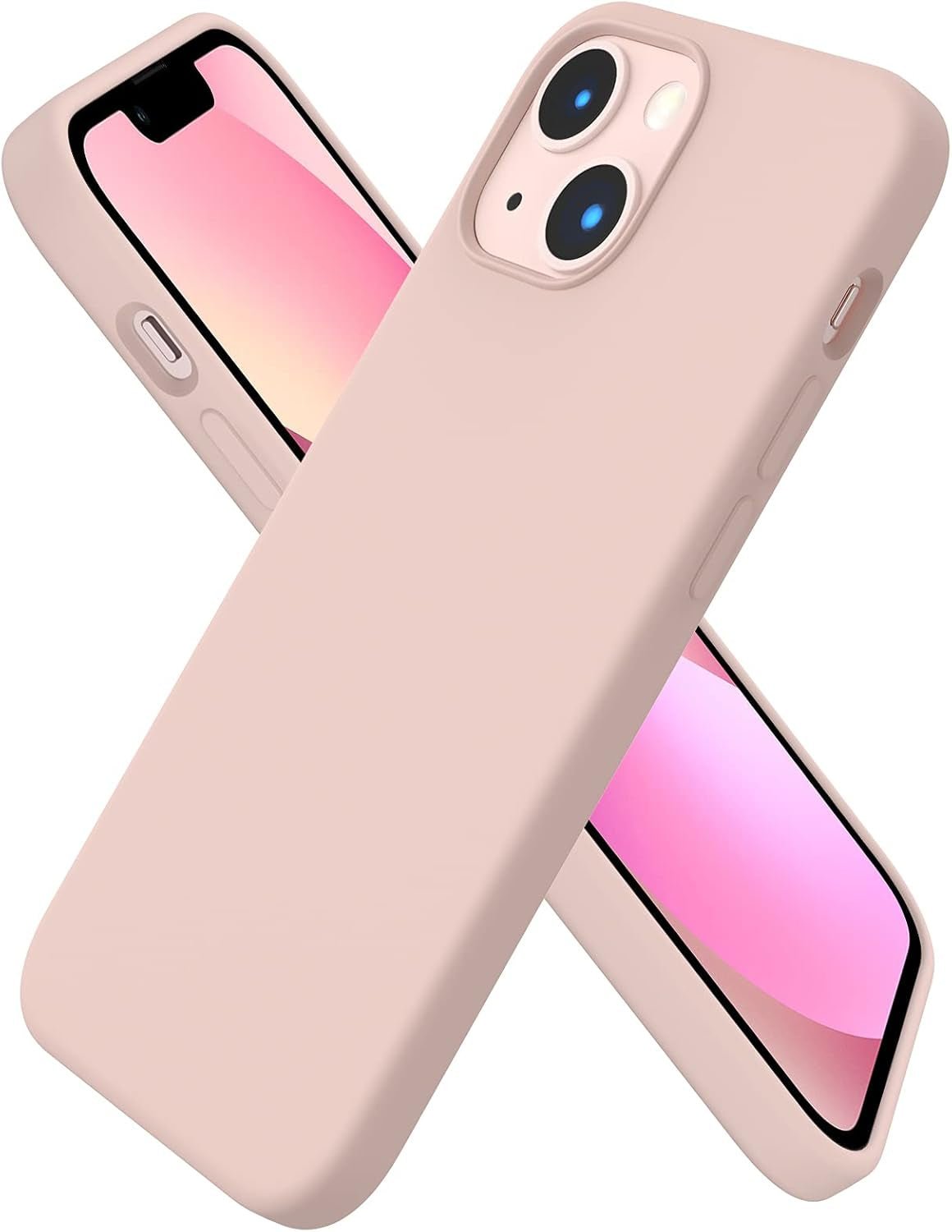 ORNARTO iPhone 13 Mini Slim Liquid Silicone Case - Midnight Blue - Prema Time