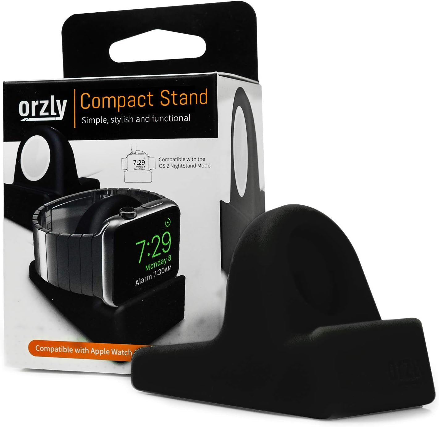 Orzly Elegant Apple Watch Charger Stand Gift Boxed Black - Prema Time